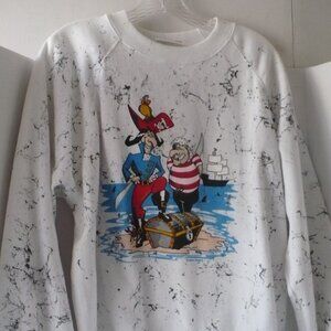 Vintage Disney "Treasure Island" Unisex Sweatshirt Size XL New Old School